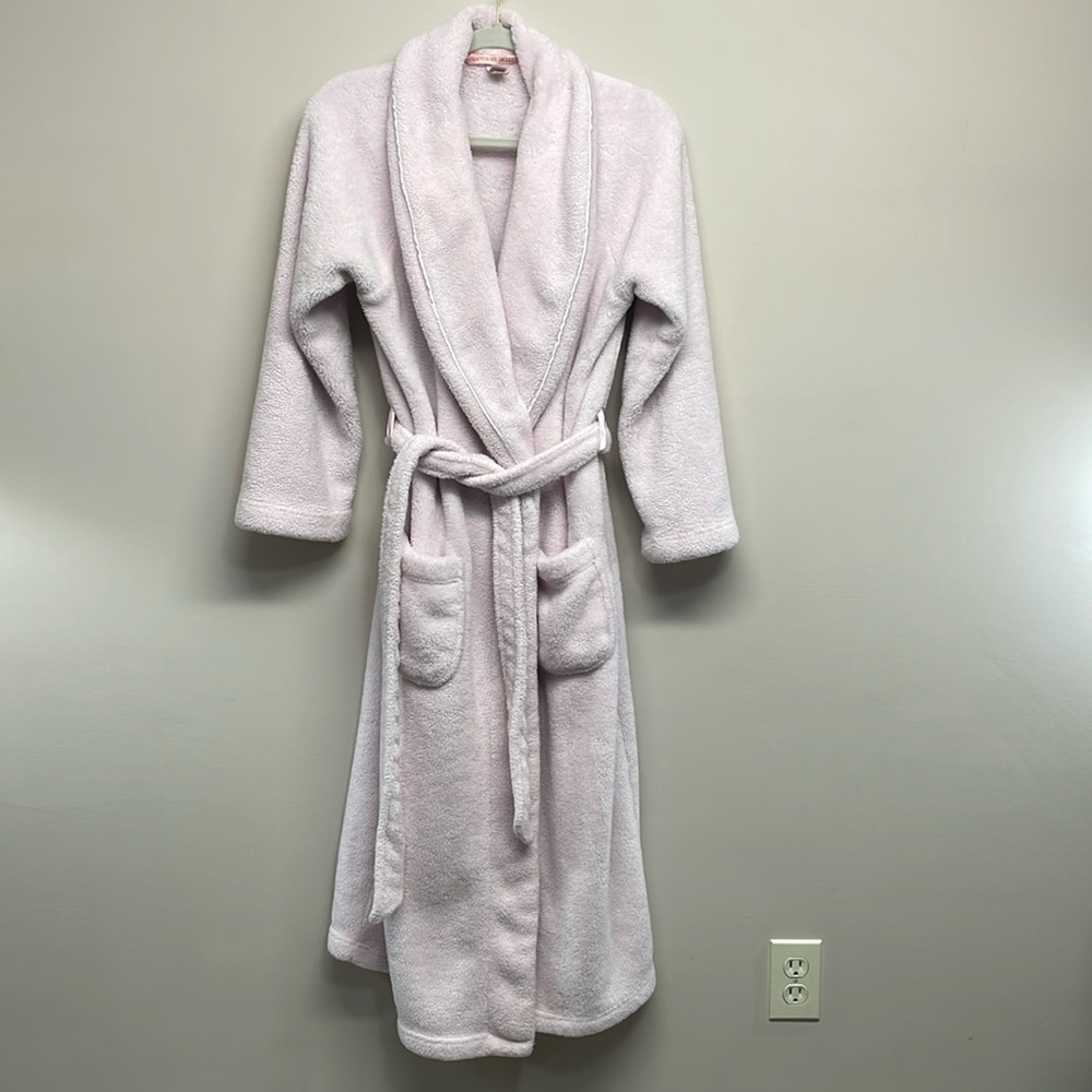 Victoria’s Secret Plush Long Cozy Robe Light Pink XS/S